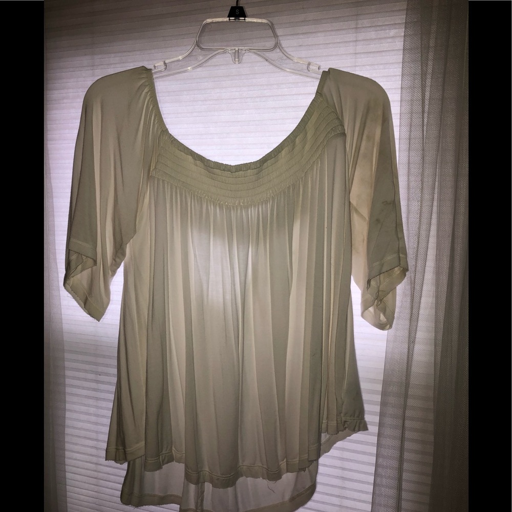 White Flowy American Eagle Top